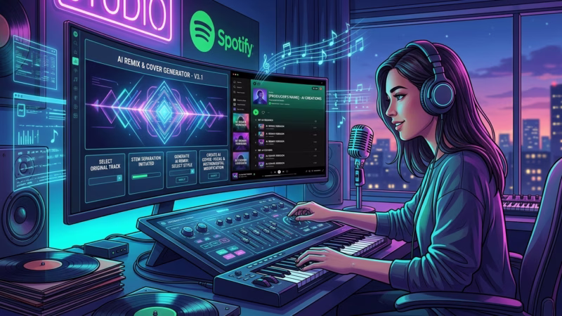 Como usar IA para criar remixes e covers no Spotify